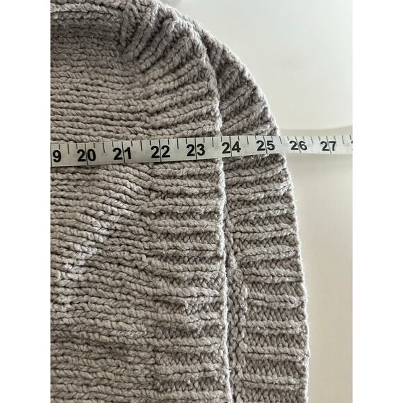 Eileen Fisher Chunky Knit CowlNeck Sweater Sz M Organic Cotton Gray Neutral Peru - Picture 6 of 9